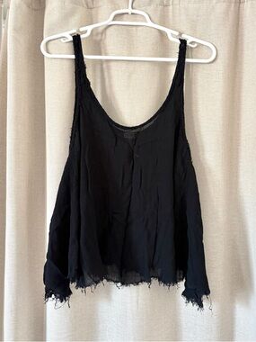 Free People Intimately Black Sheer Trapeze Cami size XS